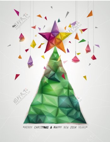 创意的圣诞树设计元素矢量图05