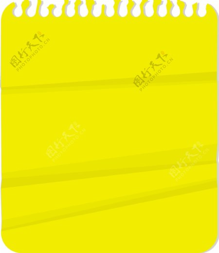 螺旋笔记本纸柠檬黄色背景矢量