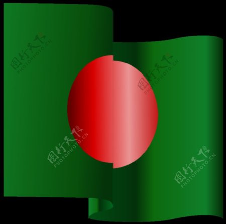 波浪孟加拉国旗