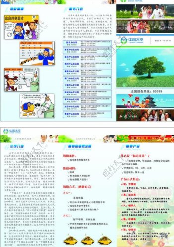 中国太平保险三折页图片