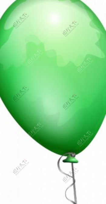 绿色的气球矢量图像