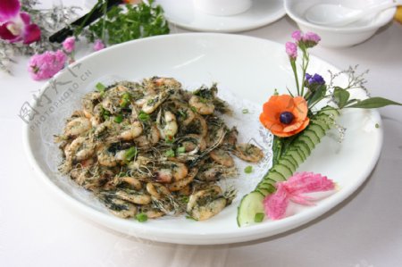 苔菜白虾图片