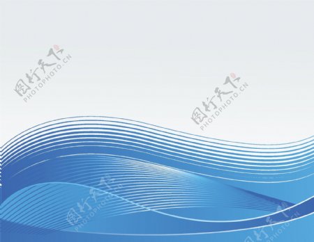 蓝色的波浪概念网络