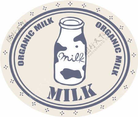 牛奶商标图片