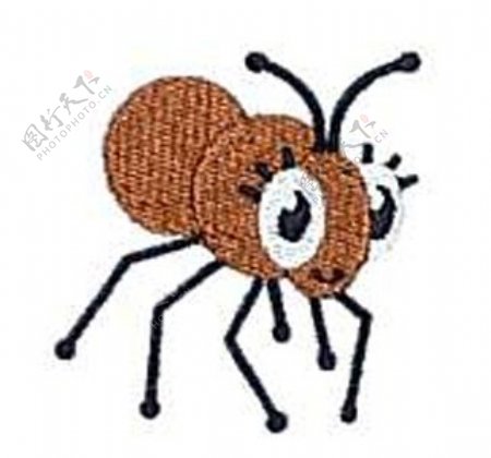 绣花动物昆虫蜜蜂色彩免费素材