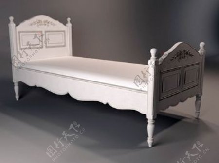 现代床3d模型家具图片素材30