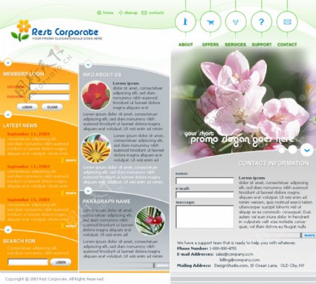 鲜花种植基地网页模板