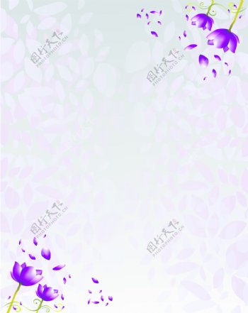 紫色郁金香简约风格移门
