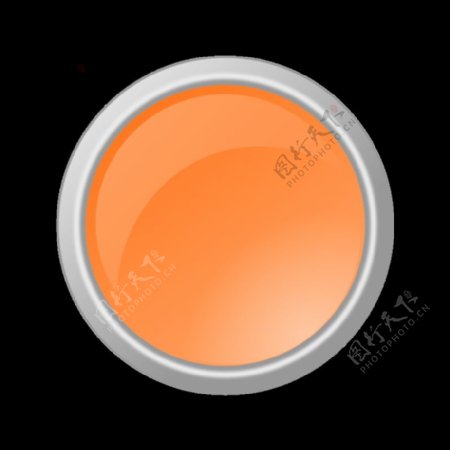有光泽的浅橙色按钮