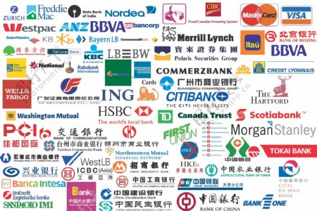 世界各大银行金融标志图片