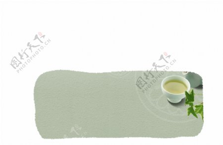 白色瓷器茶具和茶叶背景素材