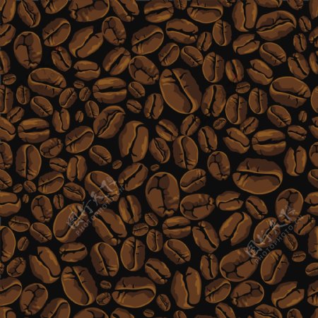 向量的咖啡豆