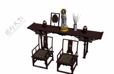 中式家具模型图片