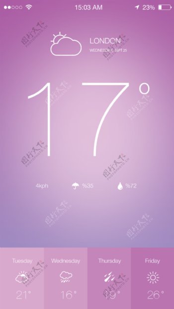 iOS7天气UI设计