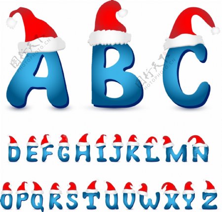 圣诞字母英文字母图片