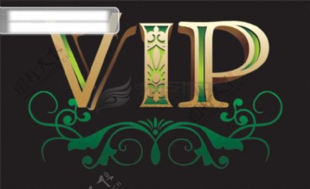 VIP字体设计矢量素材
