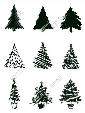 蹩脚的圣诞树的素描集II