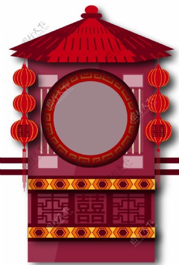 中式传统婚庆花轿图片