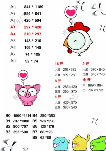 纸张大小海报图片