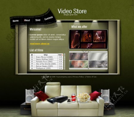 国外节日酒会网站网页模板设计素图片
