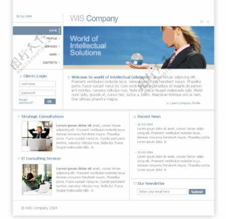 企业网站内页设计素材图片