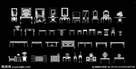 中式立面家具图片