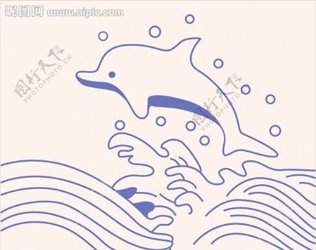 浪花海豚图片