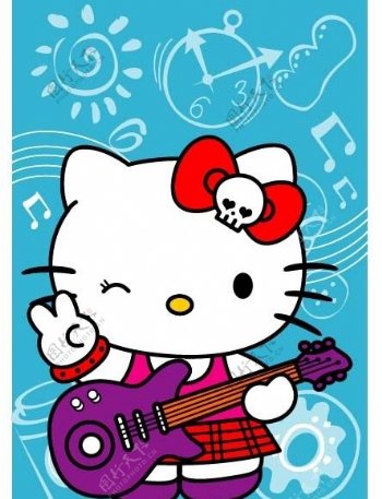 凯蒂猫吉他图片