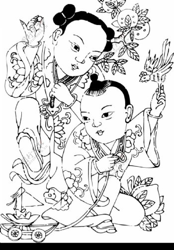 中国古代儿童005图片