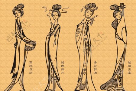 古代中国四大美女图片