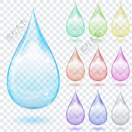 透明水滴图片