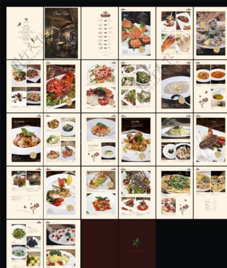 西餐厅高档菜谱图片