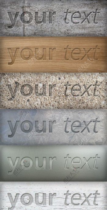 木纹地板文字PS样式