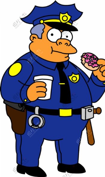 警察卡通形象幼儿园卡图片