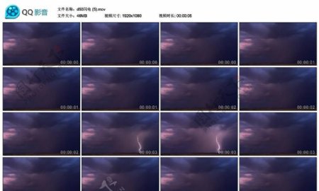 闪电暴风高清实拍视频素材