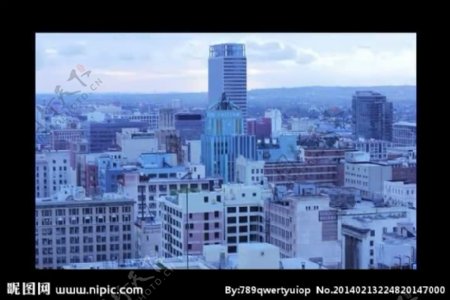 延时摄影城市风景视频