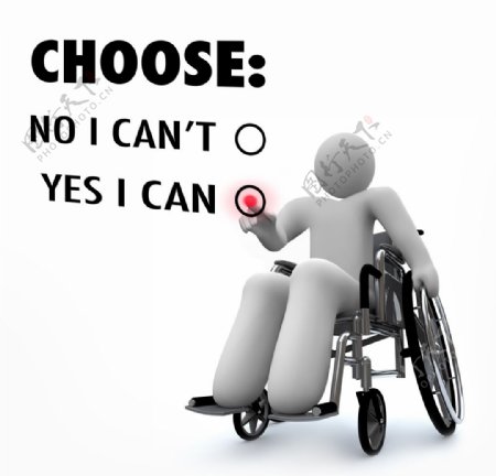 轮椅残疾人3d小人图片