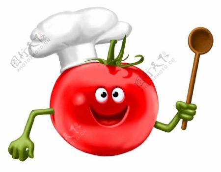 西红柿3d小人厨师图片