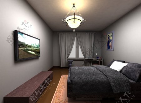 简单舒适的卧室设计图片
