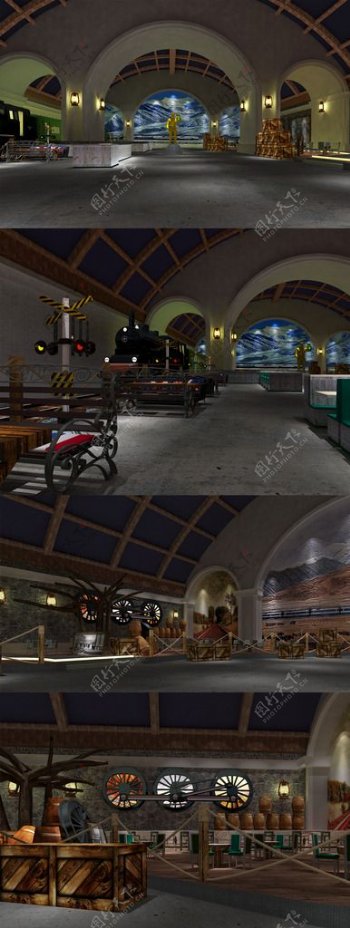 火车主题餐厅酒吧图片