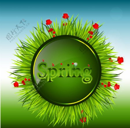 春季圆形背景图片