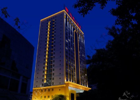 大酒店夜景灯光亮化设计方案图片