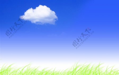 卡通蓝天白云图片