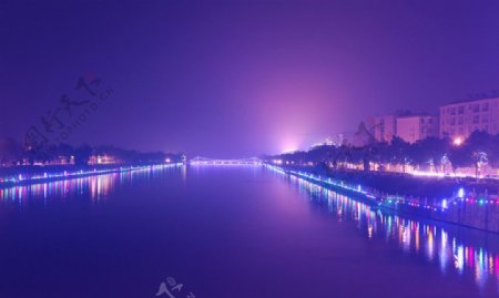 房县西河乐园夜景图片