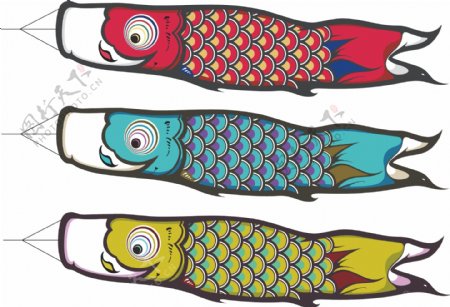 日本传统图案鱼图片