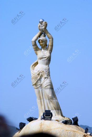 珠海渔女雕像图片