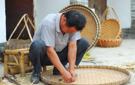竹织手工图片