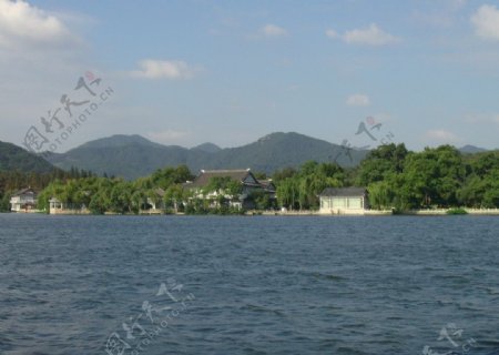 苏堤春晓湖面图片