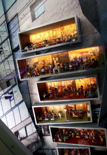 上海世博会德国馆内部橱窗展示图片