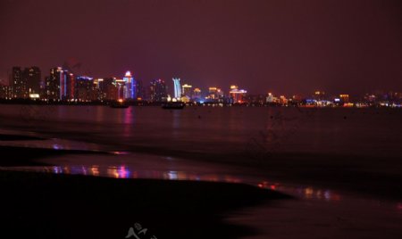 大海夜景图片